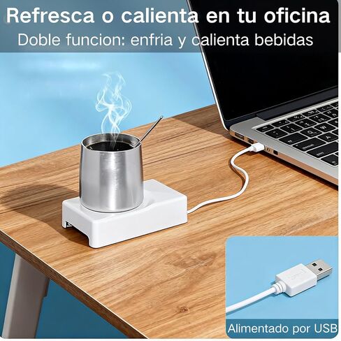 Yosoo Health Gear USB Beverage Warmer and Cooler, Dual Temperature Mug Warmer Plate for Coffee Tea Drinks Cosmetics Home Office in Saudi Arabia