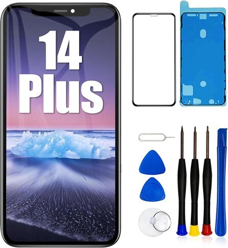 بديل شاشة LCD لهاتف iPhone 13 مقاس 6.1 بوصة (موديل A2633 A2482 A2631 A2634 A2635) شاشة لمس مجمعة رقمية، مع أداة إصلاح مجموعة الإطار in Kuwait