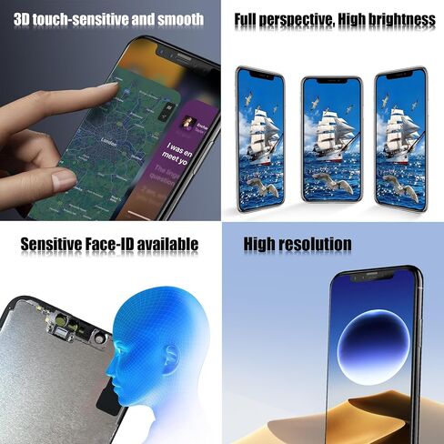 بديل شاشة LCD لهاتف iPhone 13 مقاس 6.1 بوصة (موديل A2633 A2482 A2631 A2634 A2635) شاشة لمس مجمعة رقمية، مع أداة إصلاح مجموعة الإطار in Kuwait