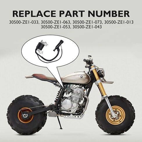 ملف إشعال GX160 212 متوافق مع Predator 212CC 224CC Honda GX120 GX140 GX160 GX200 5.5hp 6.5hp Coleman BT200X CT200U CT200U-EX 196CC مولد محرك جزازة العشب # 30500-ZE1-073 in Saudi Arabia