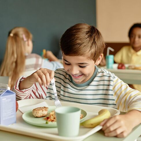 4PCS Stainless Steel Foldable Spoon and Fork Set, Sporks Stainless Steel, Fork and Spoons Set for Lunch Box, Foldable Spoons Convenient Design(Silver) in Kuwait