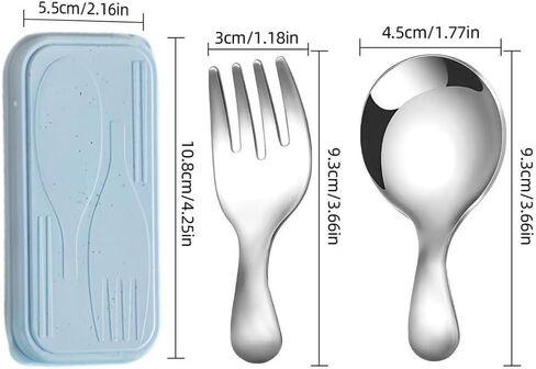 Silver Stainless Steel Utensil Set, Portable Cutlery with Case, Reusable Tableware for Daily & Travel in Saudi Arabia