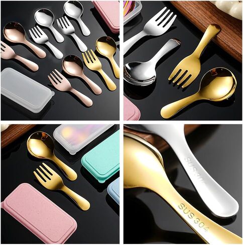 Silver Stainless Steel Utensil Set, Portable Cutlery with Case, Reusable Tableware for Daily & Travel in Saudi Arabia