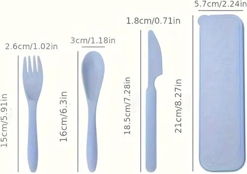 3-in-1 Camping Utensil Set GREEN – Reusable Travel Utensils with Portable Plastic Case – Ideal for Picnics, Camping & Everyday Use in Saudi Arabia