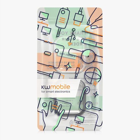 kwmobile Case Compatible with Amazfit Bip 6 Case - 2X TPU Silicone Fitness Tracker Cover - Black/Transparent in Saudi Arabia