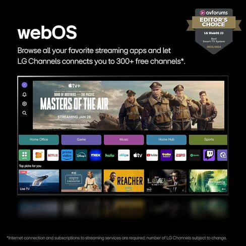 LG 48-Inch Class OLED evo C4 Series Smart TV 4K Processor Flat Screen with Alexa Built-in (OLED48C4PUA, 2024),LG Sound Bar SC9S Perfect Matching for OLED C TV with IMAX Enhanced and Dolby Atmos in Saudi Arabia