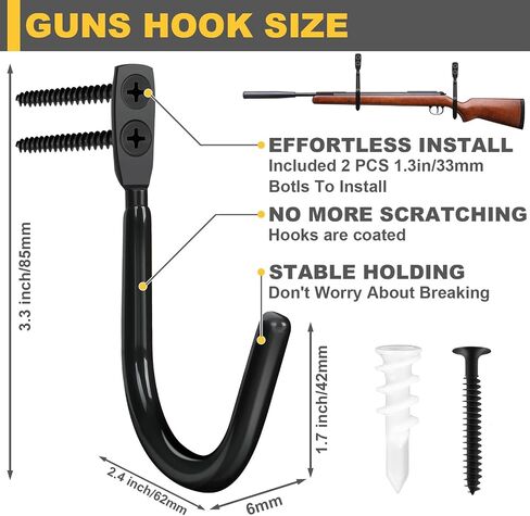 Gun Rack Bulk, Gun Rack for Wall, Gun Wall Mount, Heavy Duty Steel Gun Hook, Indoor Gun Racks for Storing Rifles, Backpack, Garage, Shotguns and Bows (30) in Saudi Arabia