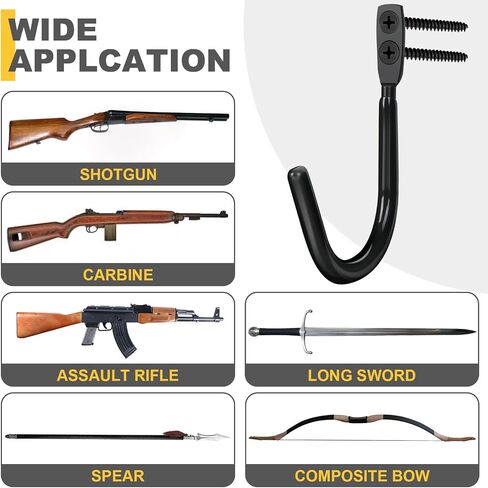 Gun Rack Bulk, Gun Rack for Wall, Gun Wall Mount, Heavy Duty Steel Gun Hook, Indoor Gun Racks for Storing Rifles, Backpack, Garage, Shotguns and Bows (30) in Saudi Arabia