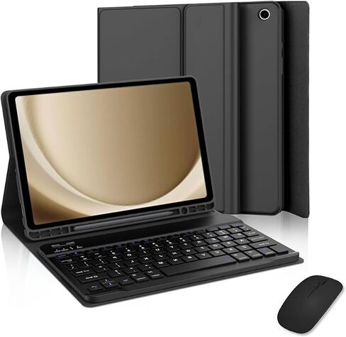 حافظة لوحة مفاتيح لجهاز iPad (A16) الجيل الحادي عشر/العاشر، 11 بوصة/10.9 بوصة iPad (2025/2022) حافظة كمبيوتر لوحي مع فتحة قلم ولوحة مفاتيح وماوس قابلة للفصل. (أسود) in Kuwait
