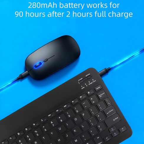 حافظة لوحة مفاتيح لجهاز iPad (A16) الجيل الحادي عشر/العاشر، 11 بوصة/10.9 بوصة iPad (2025/2022) حافظة كمبيوتر لوحي مع فتحة قلم ولوحة مفاتيح وماوس قابلة للفصل. (أسود) in Kuwait
