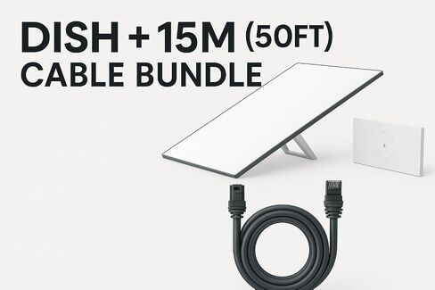 Starlink Gen 3 Standard Satellite Internet Setup – Advanced Dish + Wi-Fi 6 Router & 50FT Extension Cable – High-Speed, Low-Latency Connection in Saudi Arabia