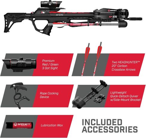 Barnett Explorer XP370 - قوس ونشاب مدمج وخفيف الوزن. 370 إطارًا في الثانية، ومؤخرة قابلة للتعديل، ونطاق نقطة حمراء مضيئة، مع مسامير صائدة الكفاءات، وجعبة تثبيت جانبية، وأنسجة دقيقة in Kuwait