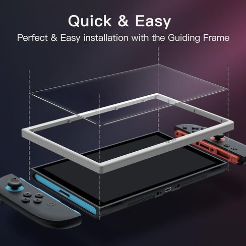 JETech Matte Screen Protector for Nintendo Switch 2 2025, Anti-Glare 9H Tempered Glass Film with Easy Installation Tool, Anti-Fingerprint Smooth Touch, 2-Pack in Saudi Arabia