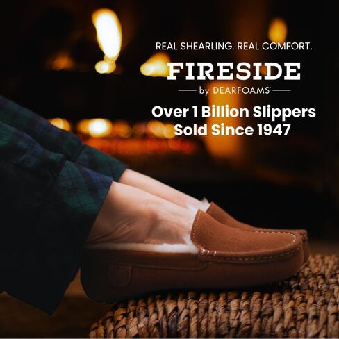 Dearfoams Women's Fireside Water Resistant Mel Shearling Moccasin Slipper in Saudi Arabia