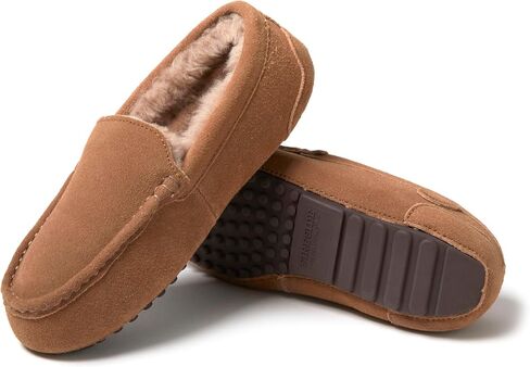 Dearfoams Women's Fireside Water Resistant Mel Shearling Moccasin Slipper in Saudi Arabia