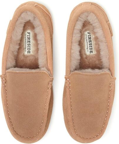 Dearfoams Women's Fireside Water Resistant Mel Shearling Moccasin Slipper in Saudi Arabia