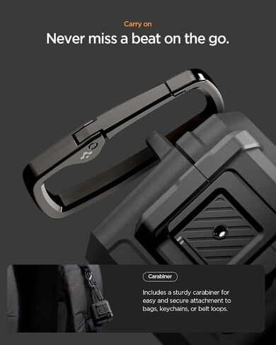 Spigen for AirPods Pro 3 Case, Lock Fit Compatible with AirPods Pro 3rd Generation Case (2025), One Touch Open with Secure Locking Clip - Matte Black in Saudi Arabia