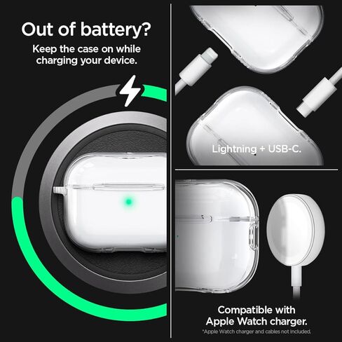 حافظة Spigen لـ AirPods Pro 3، فائقة الهجين (MagFit) متوافقة مع حافظة AirPods Pro الجيل الثالث (2025)، متوافقة مع MagSafe، غطاء مدمج مغناطيسي - Zero One in Kuwait