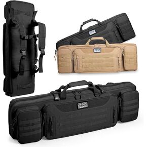 36" 42" 48" Double Long Gun Bag Nylon 1000D Soft Case Backpack Rifle Shotgun Pistol Transportation for Hunting Shooting Range, Firearm Transportation with Lockable Zipper and Molle System in Saudi Arabia