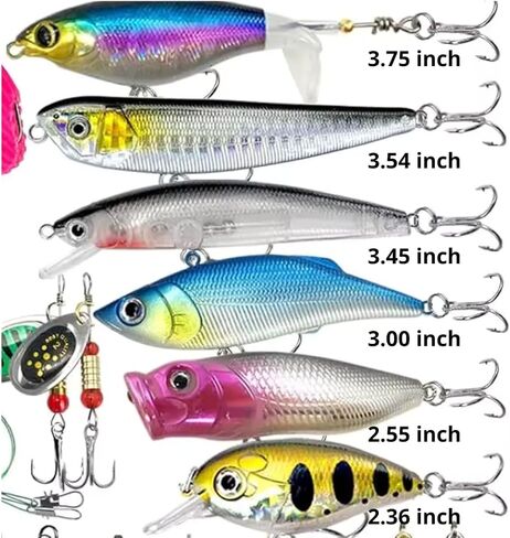CATCHRO 409 Pcs Fishing Lure Kit & Tackle Box Set, Complete Fishing Stuff for Freshwater & Saltwater, Kids Tackle Box with Hooks, Lures & Accessories, Ideal Gifts for Fishermen & All Skill Levels. in Saudi Arabia