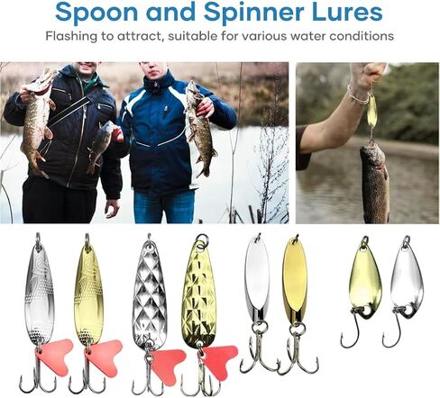 CATCHRO 409 Pcs Fishing Lure Kit & Tackle Box Set, Complete Fishing Stuff for Freshwater & Saltwater, Kids Tackle Box with Hooks, Lures & Accessories, Ideal Gifts for Fishermen & All Skill Levels. in Saudi Arabia