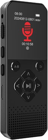 64GB Digital Voice Recorder Voice Activated Recorder with Playback & Noise Reduction for Crystal Clear HD Audio Portable Dictaphone for Lectures, Meetings, Interviews in Saudi Arabia