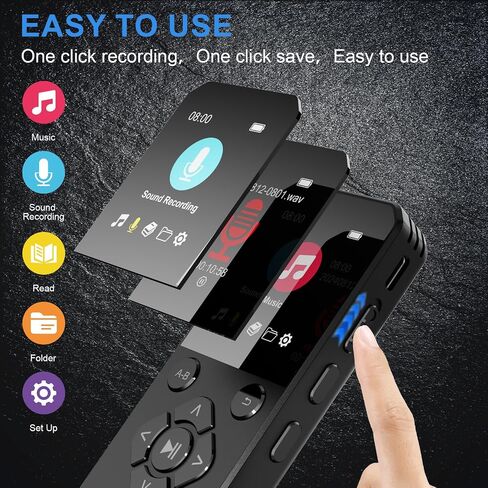 64GB Digital Voice Recorder Voice Activated Recorder with Playback & Noise Reduction for Crystal Clear HD Audio Portable Dictaphone for Lectures, Meetings, Interviews in Saudi Arabia