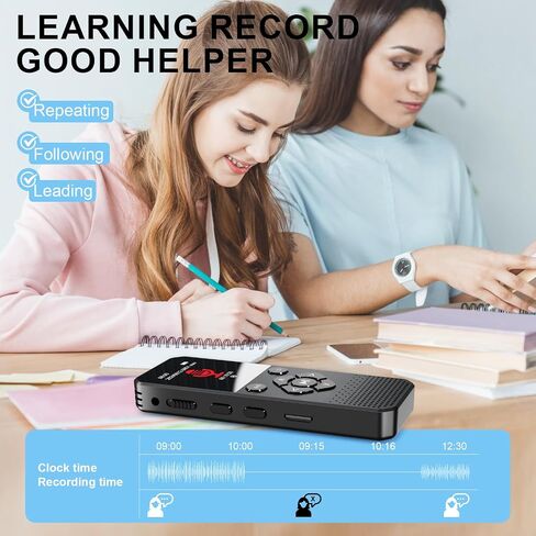 64GB Digital Voice Recorder Voice Activated Recorder with Playback & Noise Reduction for Crystal Clear HD Audio Portable Dictaphone for Lectures, Meetings, Interviews in Saudi Arabia