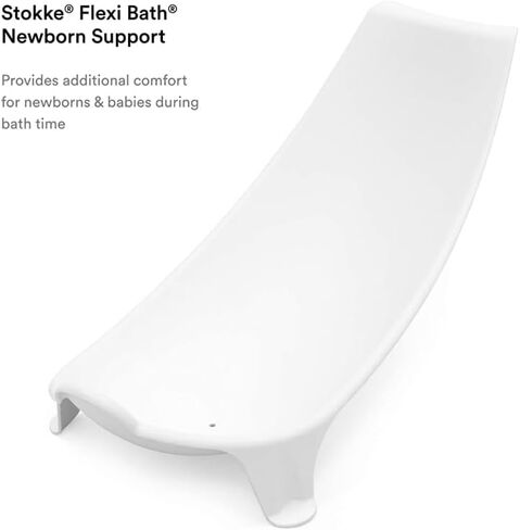 Stokke Flexi Bath Newborn Support, White - Made to Fit Stokke Flexi Bath Foldable Baby Bathtub - Lightweight, Convenient, Comfortable & Safe - Best for Babies Up to Eight Months or 17.6 lbs in Saudi Arabia