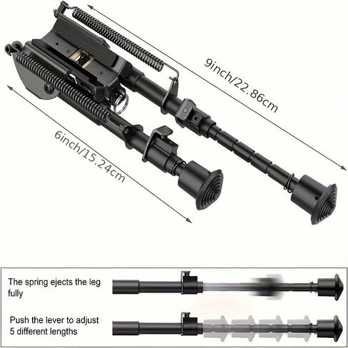 SIWEITE 6-9 Inch Tactical Bipod & Picatinny Rail Mount Adapter Rifle Bipod 6-9 Inches with Picatinny Adapter Bipods for Rifles Picatinny Bipod for Hunting and Shooting in Saudi Arabia