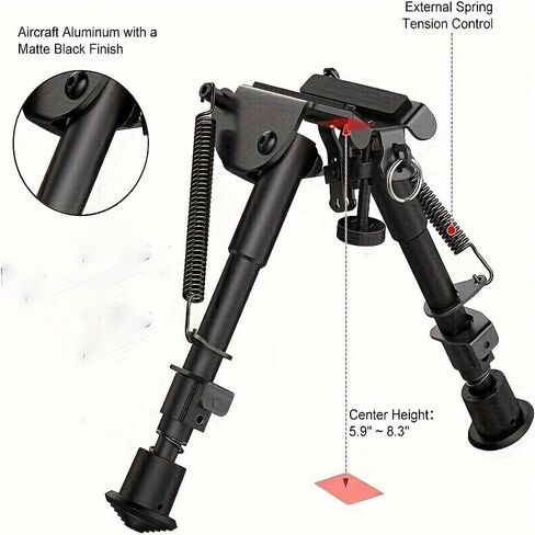 SIWEITE 6-9 Inch Tactical Bipod & Picatinny Rail Mount Adapter Rifle Bipod 6-9 Inches with Picatinny Adapter Bipods for Rifles Picatinny Bipod for Hunting and Shooting in Saudi Arabia