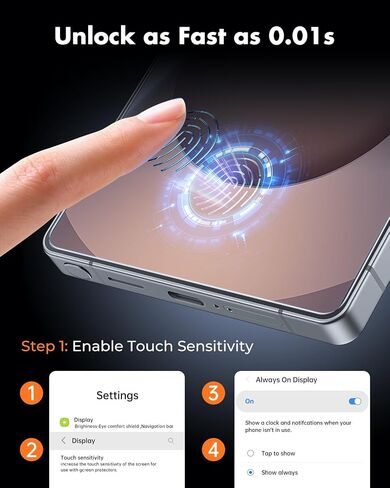 UNBREAKcable Screen Protector for Samsung Galaxy S25 + / S25 Plus, [3-Pack] [9H] [Fingerprint Friendly] [HD Clarity] [Anti-Scratch] [Bubble-Free] [Easy Installation] Tempered Glass 6.7 Inch in Saudi Arabia