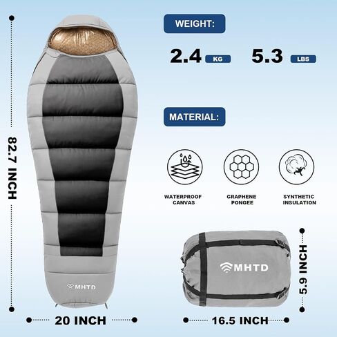 Winter Cold Weather Sleeping Bag for Adults 0 Degree,Cotton Canvas with YKK Zipper Compact Backpacking Mummy Camping Sleeping Bag in Saudi Arabia
