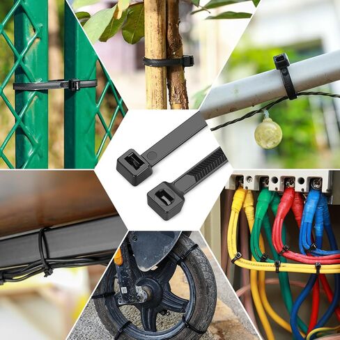 Zip Ties Heavy Duty ，12+12+18 Inch V-Shaped Toothed Double Sided Assorted Size With 200 LBS Tensile Strength Cable Wire Ties Adjustable More Durable Nylon Tie Wraps for Indoor Outdoor（150 Pack） in Saudi Arabia