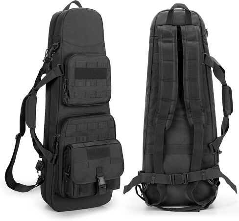 DSLEAF Double Short Barrel Rifle Case for 32" Rifles, Soft Tactical Rifle Backpack & Padded Rifle Bag for Hunting and Shooting in Saudi Arabia