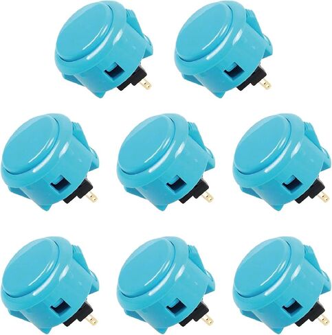 Sanwa JLF-TP-8YT Joystick + Sanwa 8 pcs OBSF-30 Push Button Bundle Kit Color : Yellow - for Arcade Game 4 & 8 Way Adjustable, Compatible with Catz Mad SF4 Tournament Joystick S@NWA in Kuwait