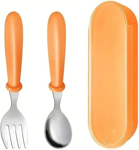 3 In 1 Camping Utensil Set, Reusable Tableware Set With Box, Travel Utensils, Portable Utensils Set, For Travel Picnic Camping Or Daily Use, Yellow in Saudi Arabia