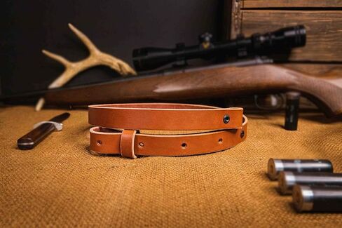 The Hunter -1" Wide Leather Rifle Sling by Nohma Leather in Saudi Arabia