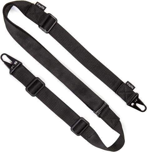 2-Point Rifle Sling - Premium Shotgun Sling with Upgraded Metal Hook Fits Any Weapon - Durable & Quick Length Adjust - Multi Use for Hunting, Sniper, Shooting & Emergency Situations in Saudi Arabia