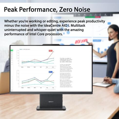 Lenovo IdeaCentre 27 Inch All-in-One Desktop, FHD Touchscreen Display (100Hz Refresh Rate), Intel 10-Core i7 13620H CPU, 64GB DDR5 RAM, 4TB PCIe SSD, WiFi 6, RJ45, Windows 11, Wireless KB & Mouse in Saudi Arabia