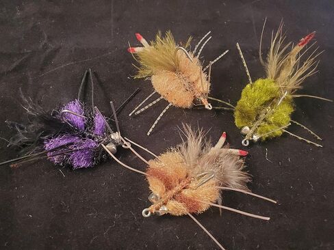 8 Strong Arm Crab Flies, Permit Fly Selection, Bonefish, Merkin in Saudi Arabia