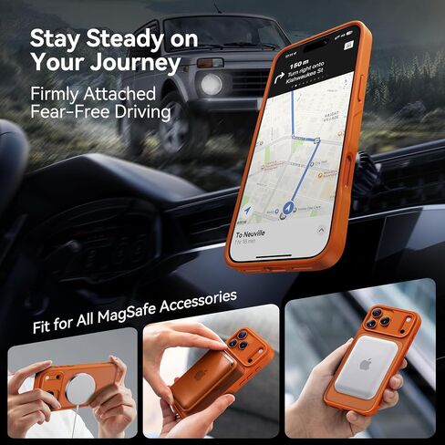 حافظة CASEKOO باللون الأزرق الرسمي لهاتف iPhone 17 Pro Max مع حامل مغناطيسي يدور 360 درجة [حماية الكاميرا] [حماية من الدرجة العسكرية بطول 18 قدمًا] [مناسبة لـ MagSafe] قبضة حلقة مقاومة للصدمات غير لامعة 6.9 بوصة in Kuwait