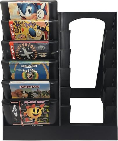 حامل برج حامل العرض متوافق مع خراطيش ألعاب Sega Genesis - يحمل 12 لعبة in Saudi Arabia