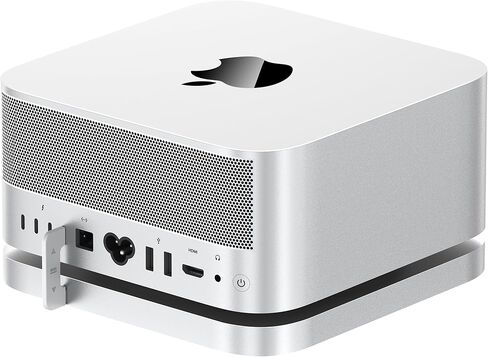 Mac Studio Dock، محور Beelink Mate Studio بسرعة 80 جيجابت في الثانية، وفتحات PCIex2 SSD مزدوجة، وتوسيع بحد أقصى 16 تيرابايت، ومنفذ USB-C بسرعة 80 جيجابت في الثانية، ومنفذ PD3.0، وغطاء ألوميوم - فضي فروست in Kuwait