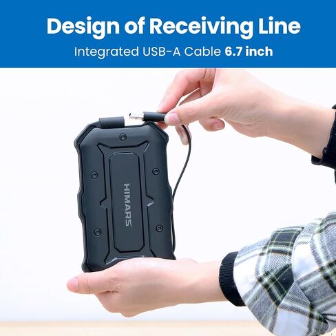 حاوية القرص الصلب الخارجي HIMARS USB 3.0، 2.5 بوصة، مقاومة للماء والصدمات، متوافقة مع النوع C [US-2566] in Saudi Arabia