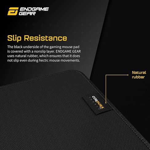 لوحة ماوس ألعاب ENDGAME GEAR MPC 1200 Cordura، وسادة مكتب مضادة للانزلاق، مقاس 47.24 بوصة × 23.62 بوصة، إصدار ستيلث، أسود in Kuwait