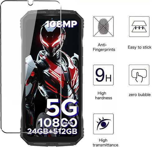 حافظة لهاتف TCL 60 XE NXTPAPER 5G/TCL 50 XL 5G مع واقي شاشة من الزجاج المقسى، غطاء واقٍ من مادة TPU المرنة الناعمة المقاومة للصدمات من السيليكون - شفاف in Kuwait