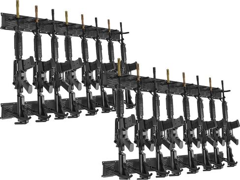 GOHIKING Metal Gun Rack Wall Mount Rifle Shotgun Hooks and Bow Mount Hangers with Soft Padding Heavy Duty Wall Gun Rack Display Stand in Saudi Arabia