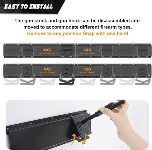 GOHIKING Metal Gun Rack Wall Mount Rifle Shotgun Hooks and Bow Mount Hangers with Soft Padding Heavy Duty Wall Gun Rack Display Stand in Saudi Arabia