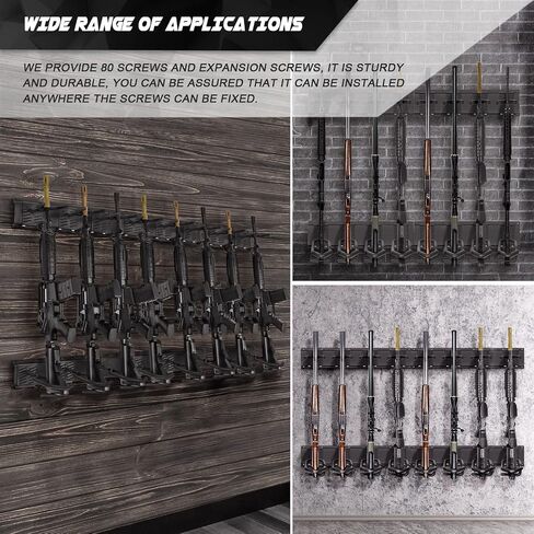 GOHIKING Metal Gun Rack Wall Mount Rifle Shotgun Hooks and Bow Mount Hangers with Soft Padding Heavy Duty Wall Gun Rack Display Stand in Saudi Arabia